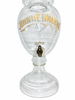 A Very Special Johnnie Walker Cut Crystal and Glass Decanter, Scotland Late 19th Century