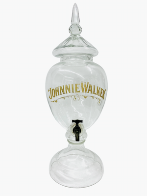 A Very Special Johnnie Walker Cut Crystal and Glass Decanter, Scotland Late 19th Century